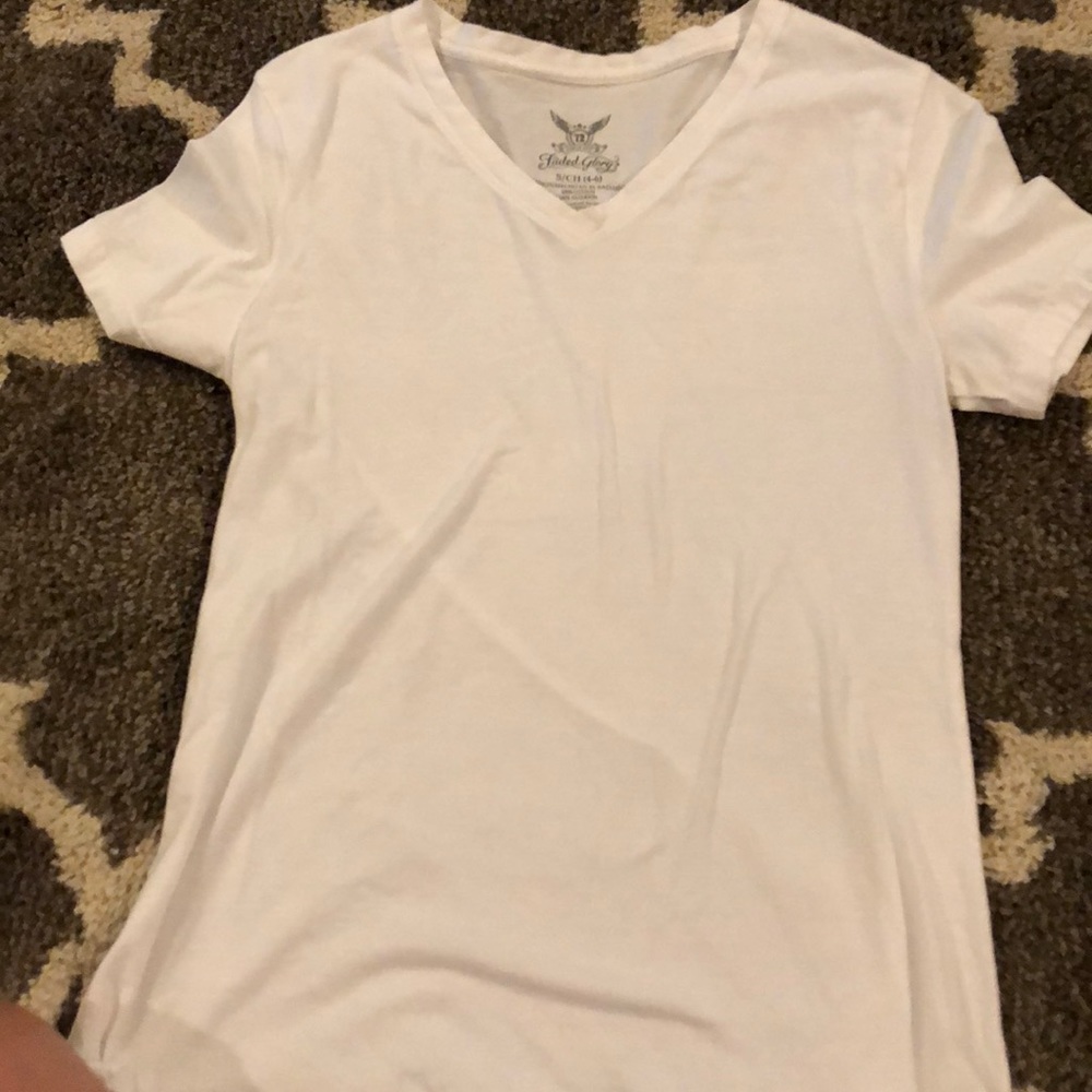 White V-neck